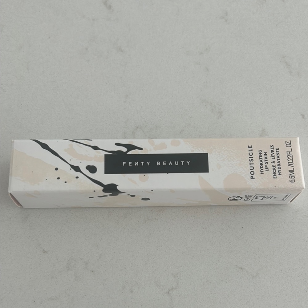 Fenty Beauty Poutsicle Lip Stain in Black and Cream Packaging fuchsia wife new